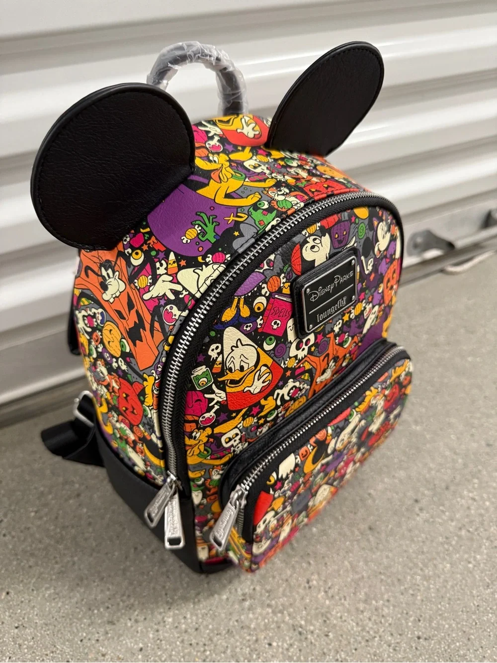 NWT Disney Mickey Mouse Allover Character Mini Backpack Mickey Ears Loungefly